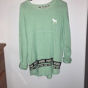 💗PINK varsity crew shirt